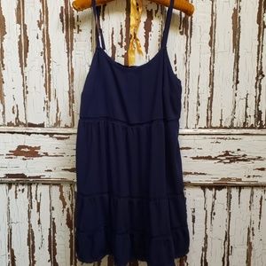 Navy tiered dress